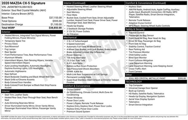 Used 2020 MAZDA CX-5 Signature image 19