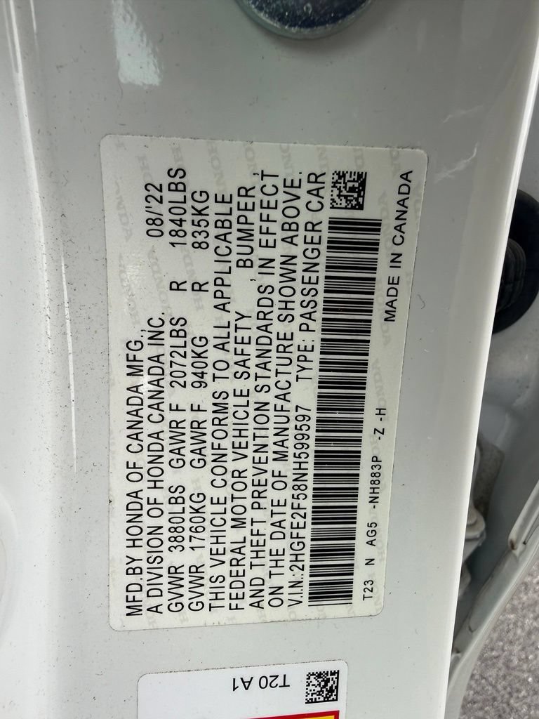 Used 2022 Honda Civic Sport image 9