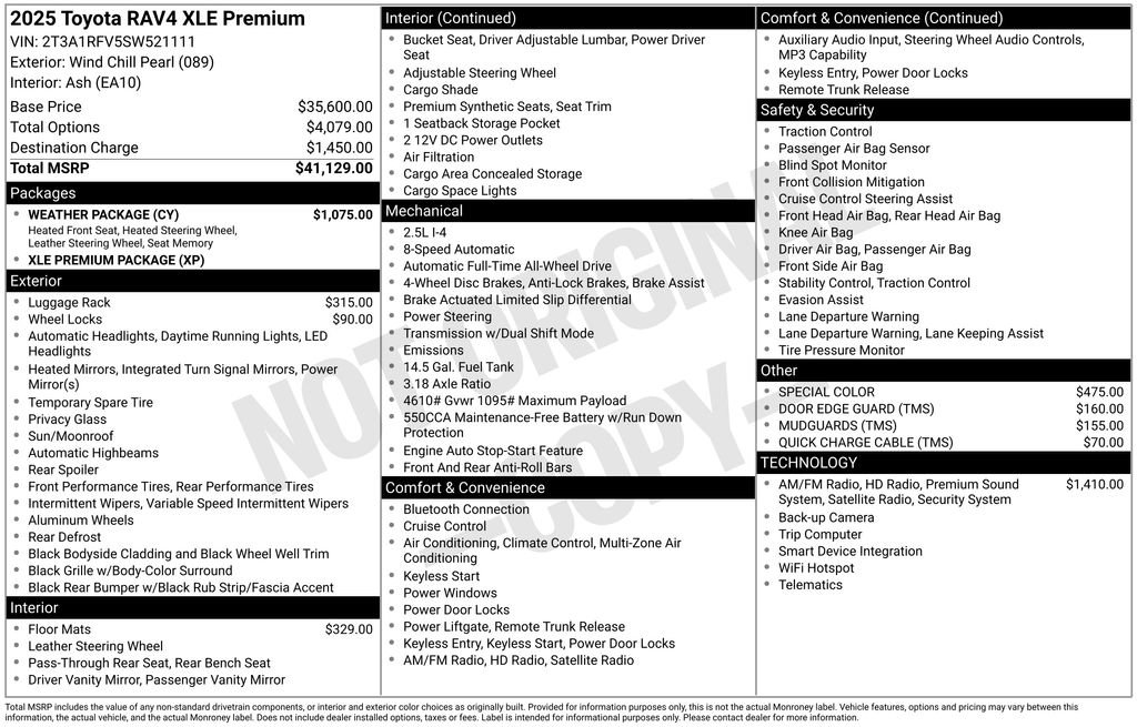 Used 2025 Toyota RAV4 XLE Premium w/ Weather Package image 5