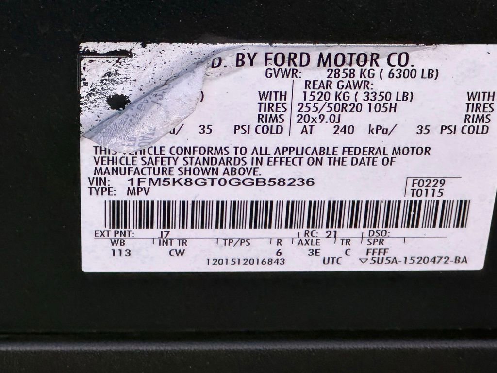 Used 2016 Ford Explorer Sport w/ Equipment Group 401A AWD/4WD image 46