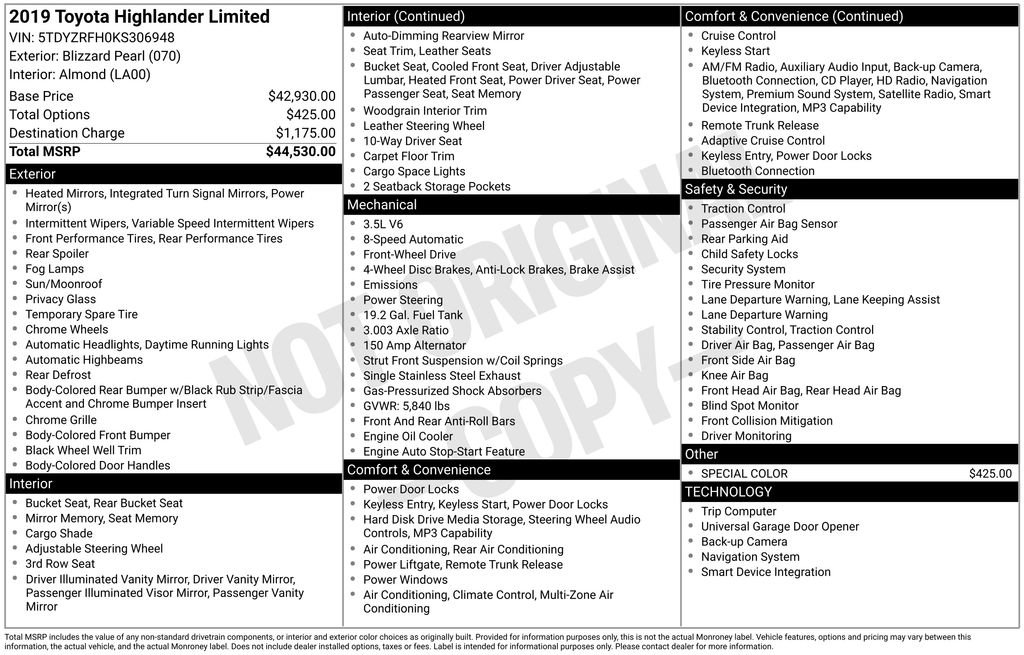 Used 2019 Toyota Highlander Limited FWD image 7