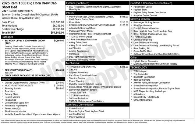 Certified 2025 RAM 1500 Big Horn AWD/4WD image 13