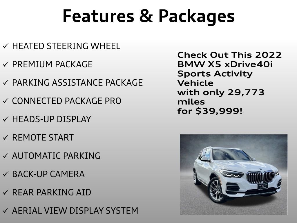 Used 2022 BMW X5 xDrive40i w/ Premium Package image 4