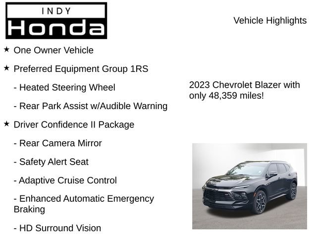 Used 2023 Chevrolet Blazer RS w/ Driver Confidence II Package image 8