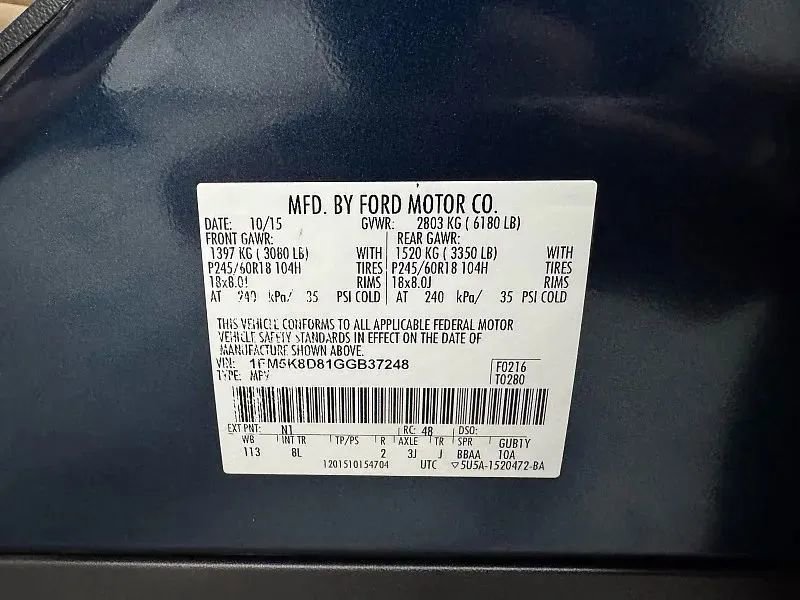 Used 2016 Ford Explorer XLT AWD/4WD image 23