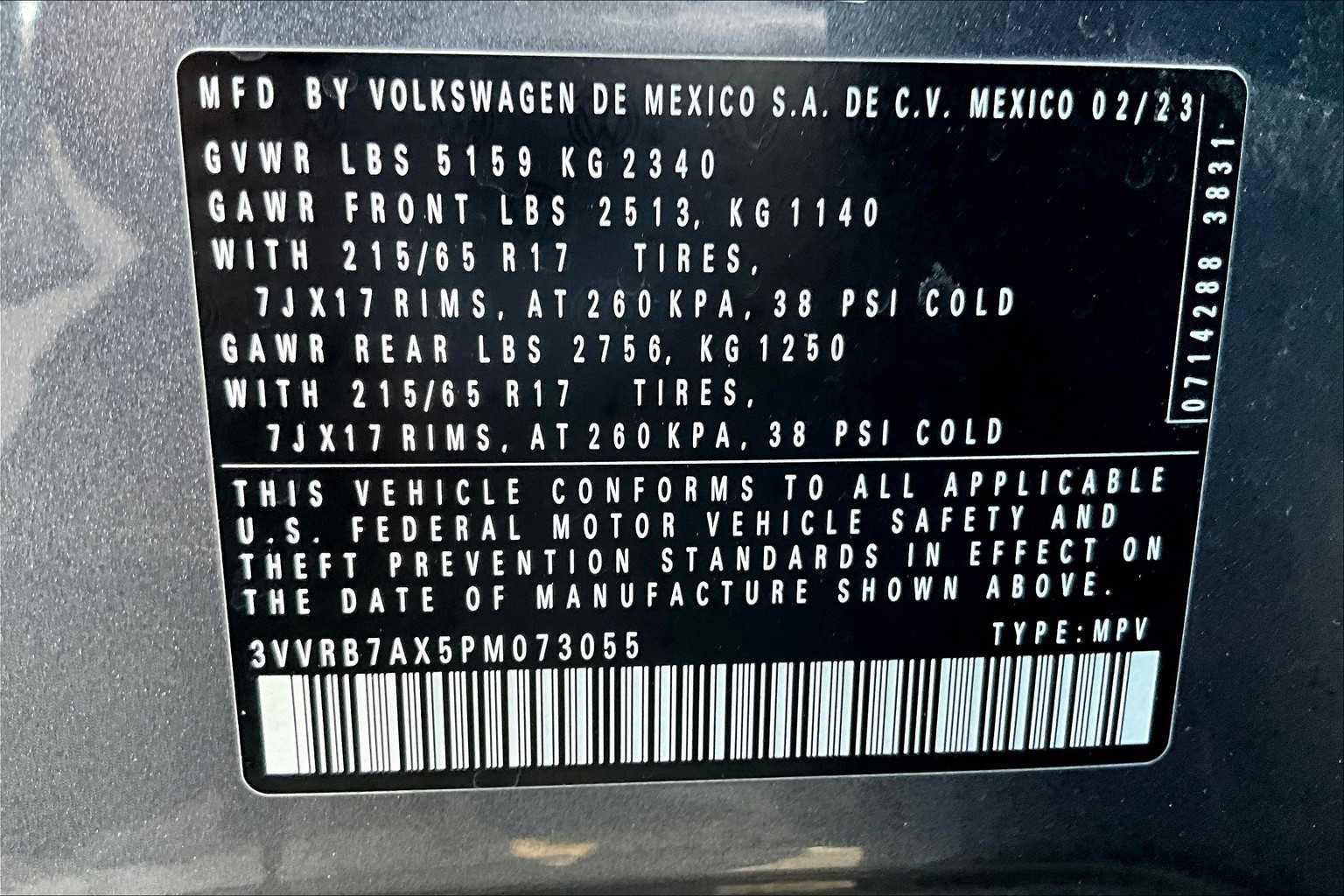 Certified 2023 Volkswagen Tiguan S image 33