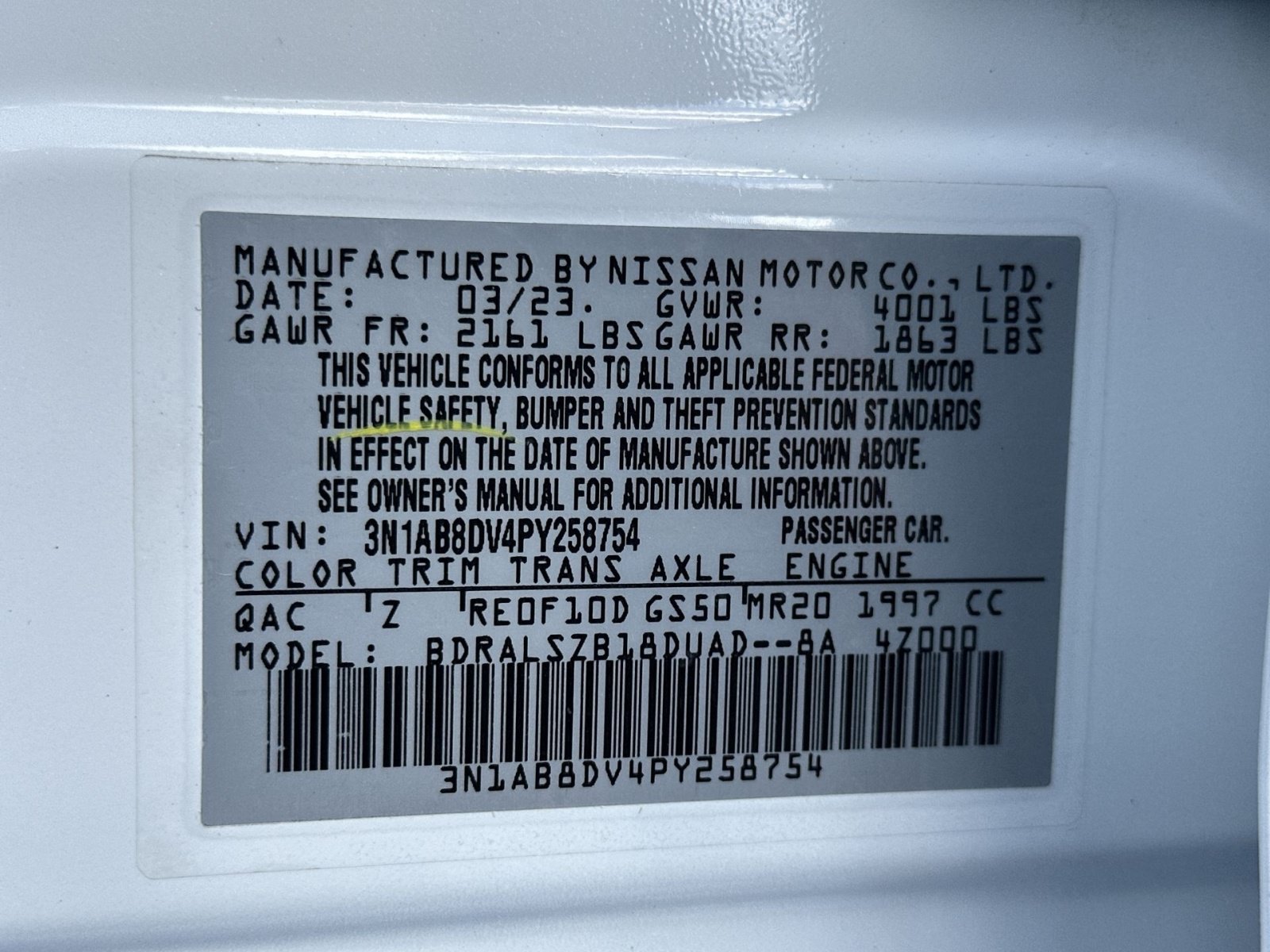 Used 2023 Nissan Sentra SR w/ SR Premium Package FWD image 14