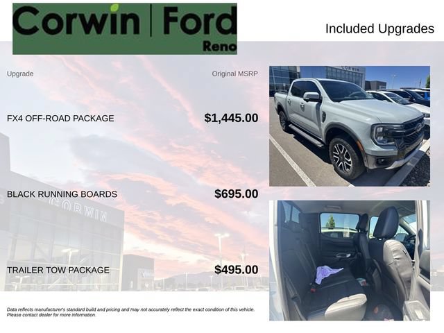 Used 2024 Ford Ranger Lariat w/ FX4 Off-Road Package AWD/4WD image 3