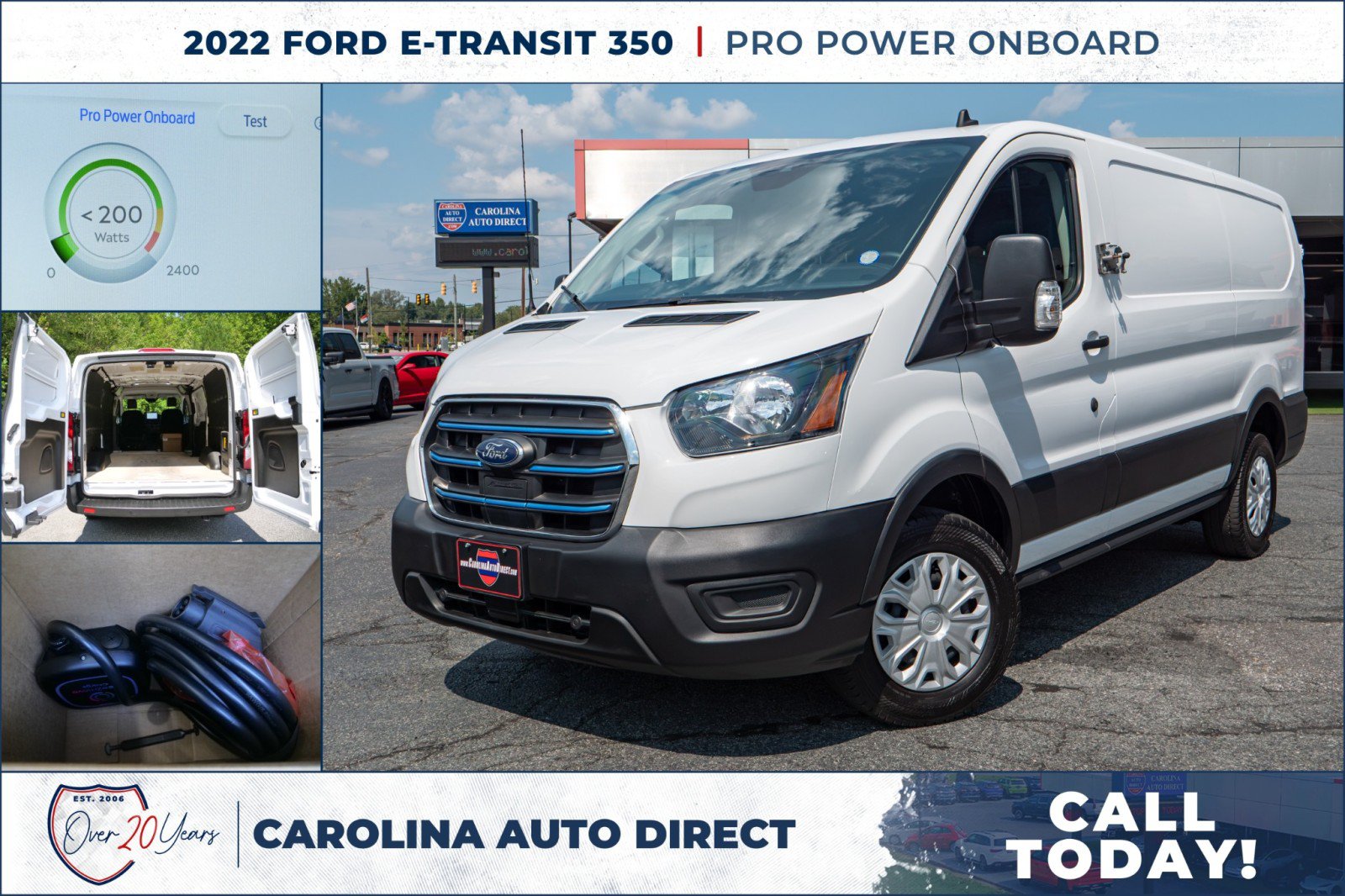 Used 2022 Ford E-Transit Low Roof w/ Load Area Protection Package
