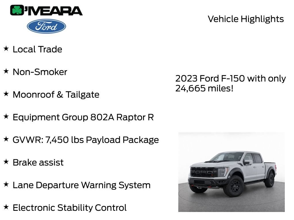 Used 2023 Ford F150 Raptor w/ Equipment Group 802A Raptor R AWD/4WD image 8