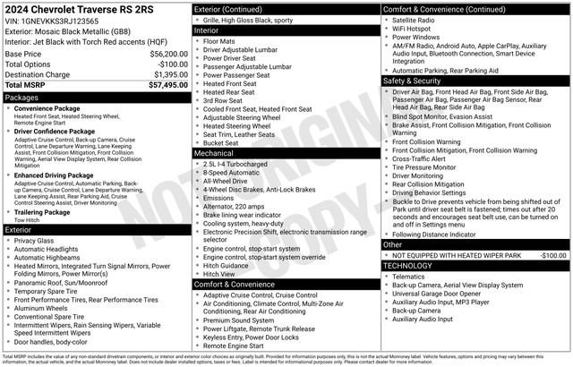 Used 2024 Chevrolet Traverse RS image 11