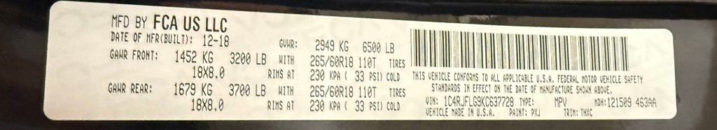 Certified 2019 Jeep Grand Cherokee Trailhawk image 23