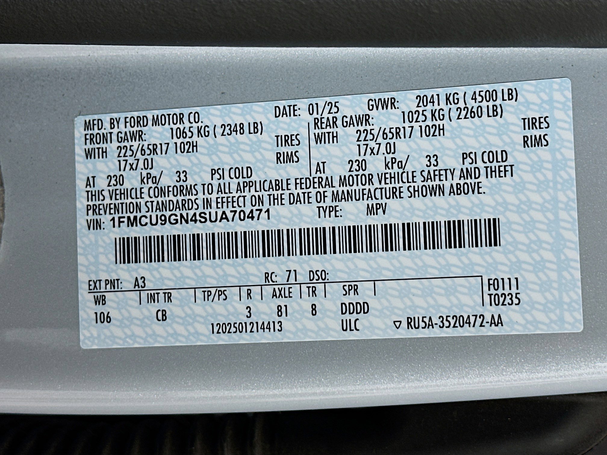 Used 2025 Ford Escape Active AWD/4WD image 12