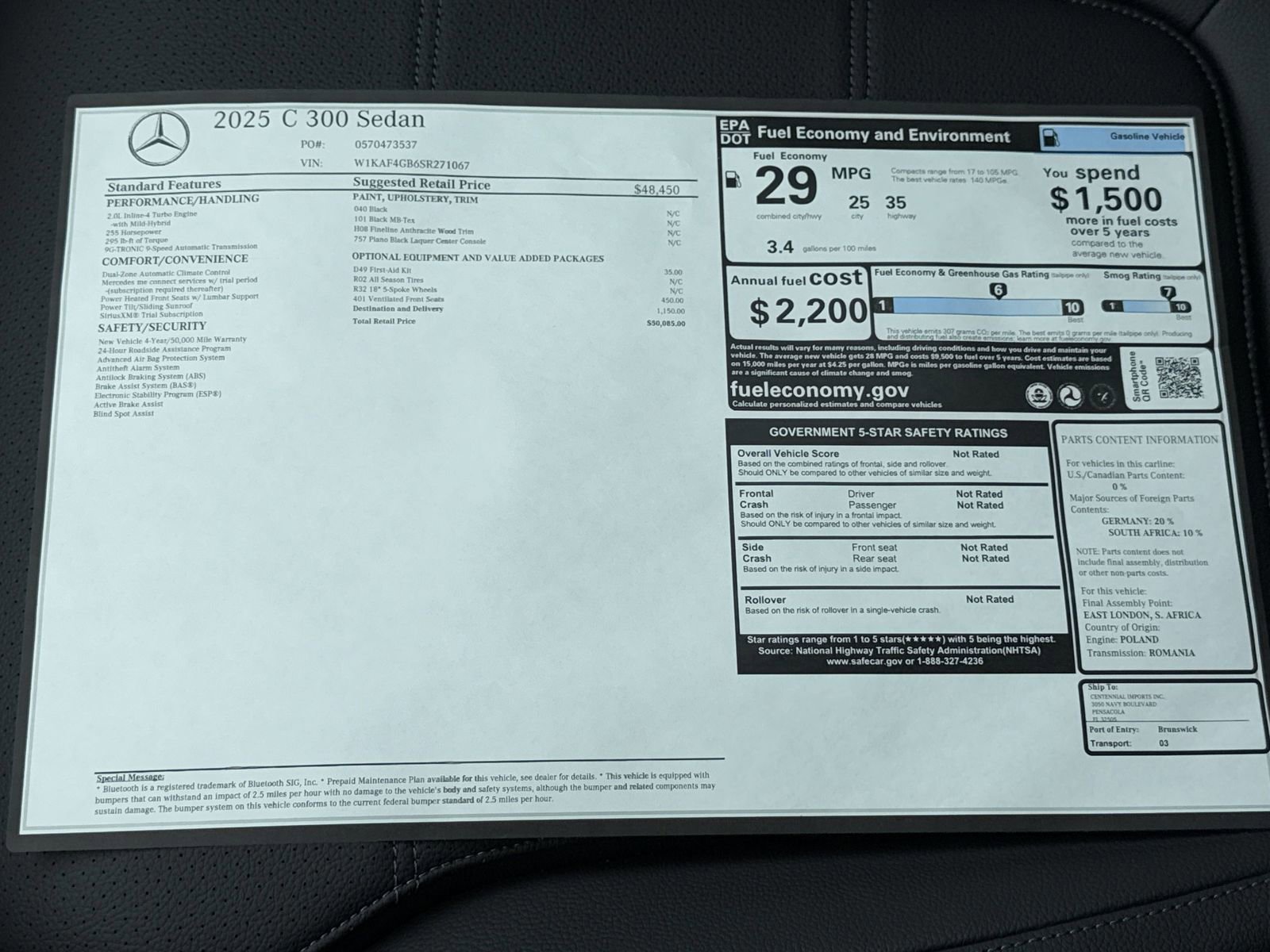 Used 2025 Mercedes-Benz C 300 Sedan image 30
