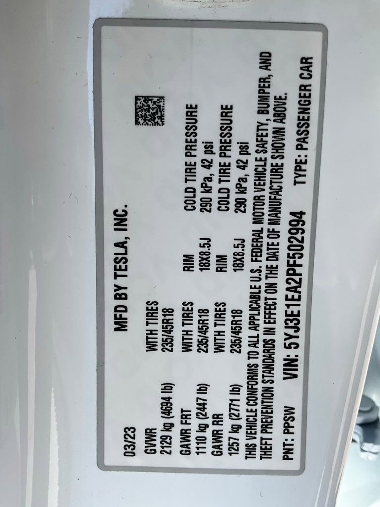 Used 2023 Tesla Model 3 Standard Range image 21