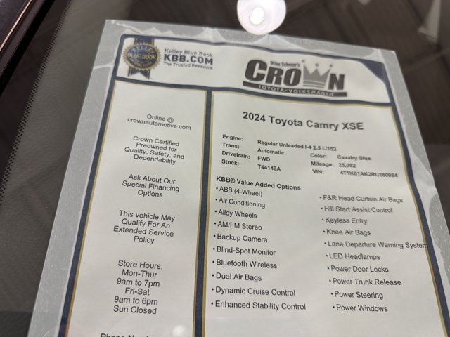 Used 2024 Toyota Camry XSE w/ Cold Weather Package FWD image 40