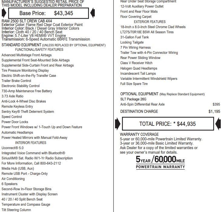 Used 2016 RAM 2500 SLT image 2