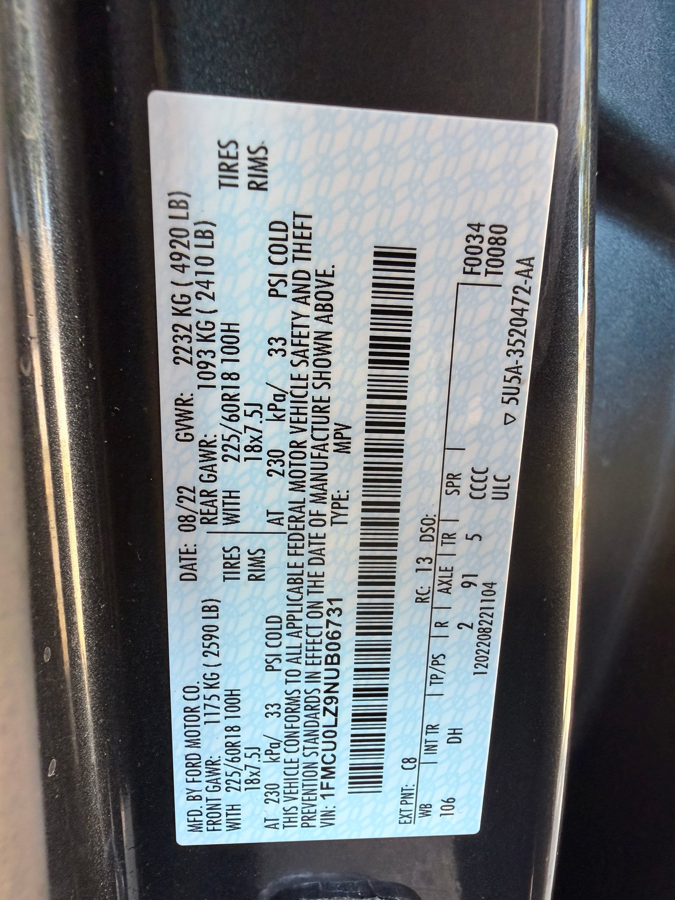 Used 2022 Ford Escape Titanium w/ Titanium Premium Package FWD image 39