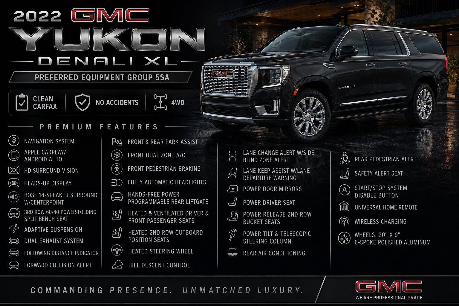 Used 2022 GMC Yukon XL Denali AWD/4WD image 8