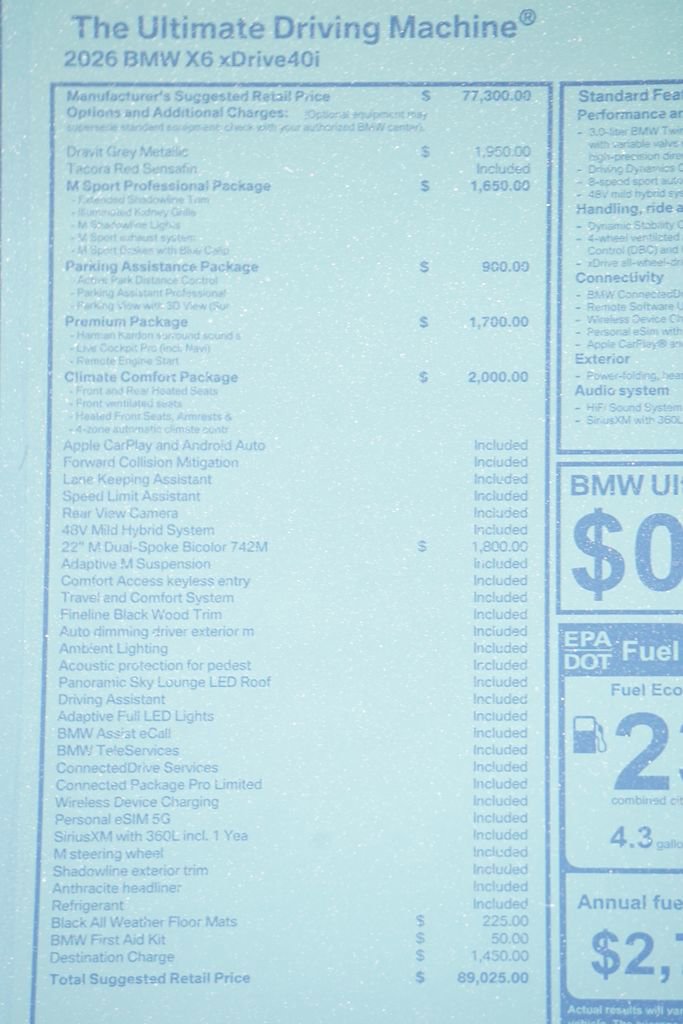 New 2026 BMW X6 xDrive40i w/ Climate Comfort Package image 8