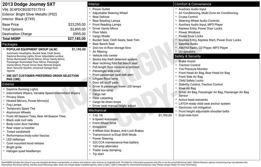 Used 2013 Dodge Journey SXT w/ Popular Equipment Group image 27