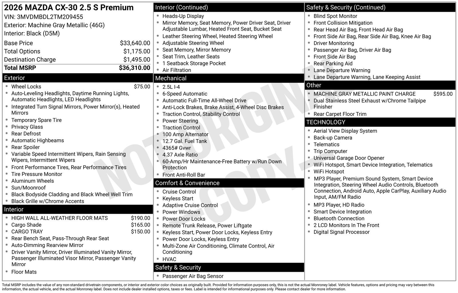 New 2026 MAZDA CX-30 AWD 2.5 S w/ Premium Package image 26