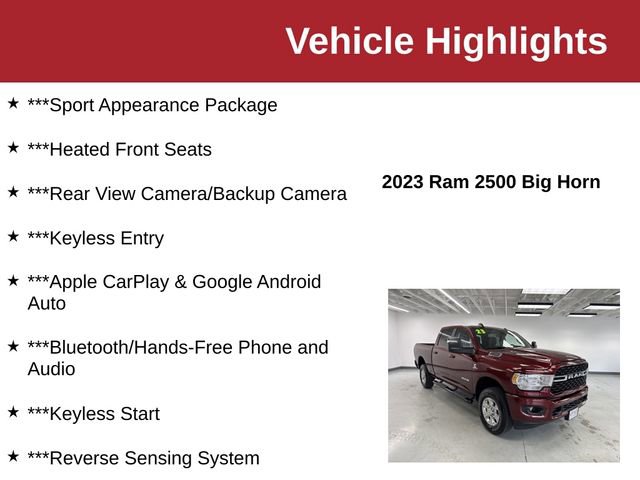 Used 2023 RAM 2500 Big Horn w/ Level 1 Equipment Group AWD/4WD image 10