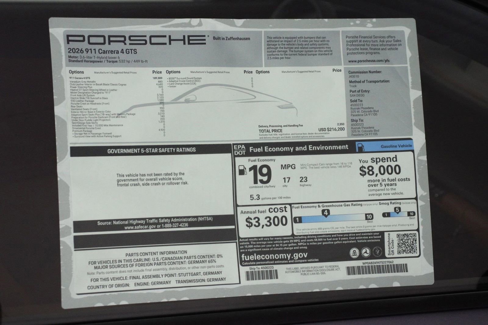 New 2026 Porsche 911 Carrera 4 GTS image 25