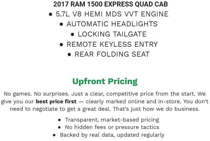 Used 2017 RAM 1500 Express AWD/4WD image 2