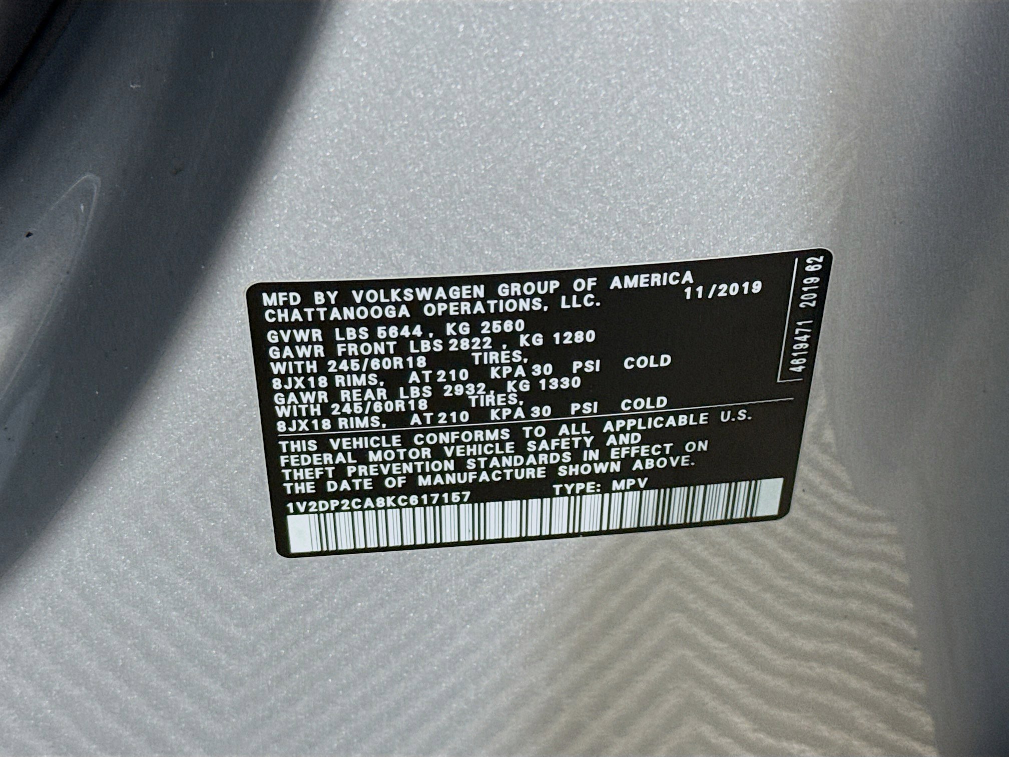 Used 2019 Volkswagen Atlas SE image 40