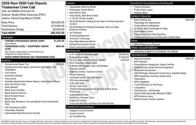 New 2026 RAM 5500 Tradesman w/ Chrome Appearance Group image 14