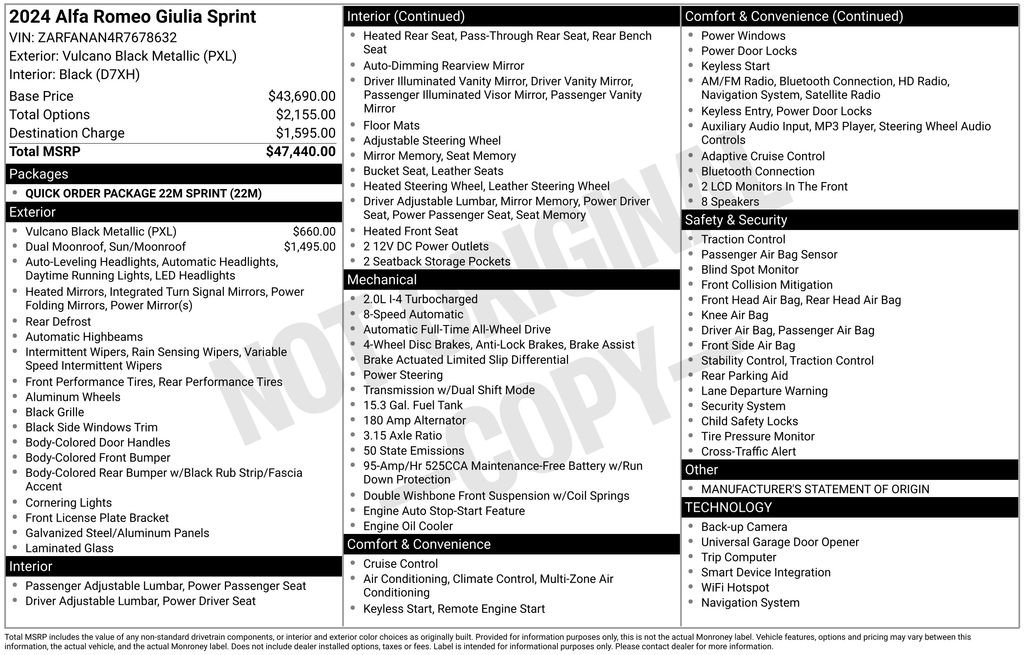 Used 2024 Alfa Romeo Giulia Sprint image 1