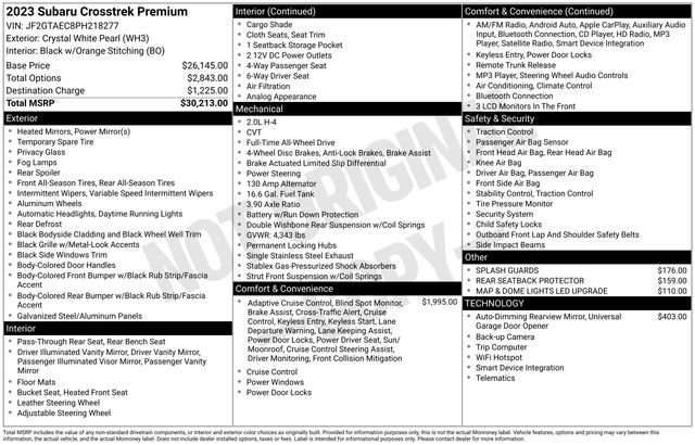Certified 2023 Subaru Crosstrek 2.0i Premium image 21