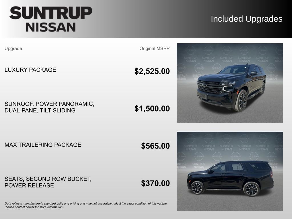 Used 2022 Chevrolet Tahoe RST w/ Luxury Package image 2