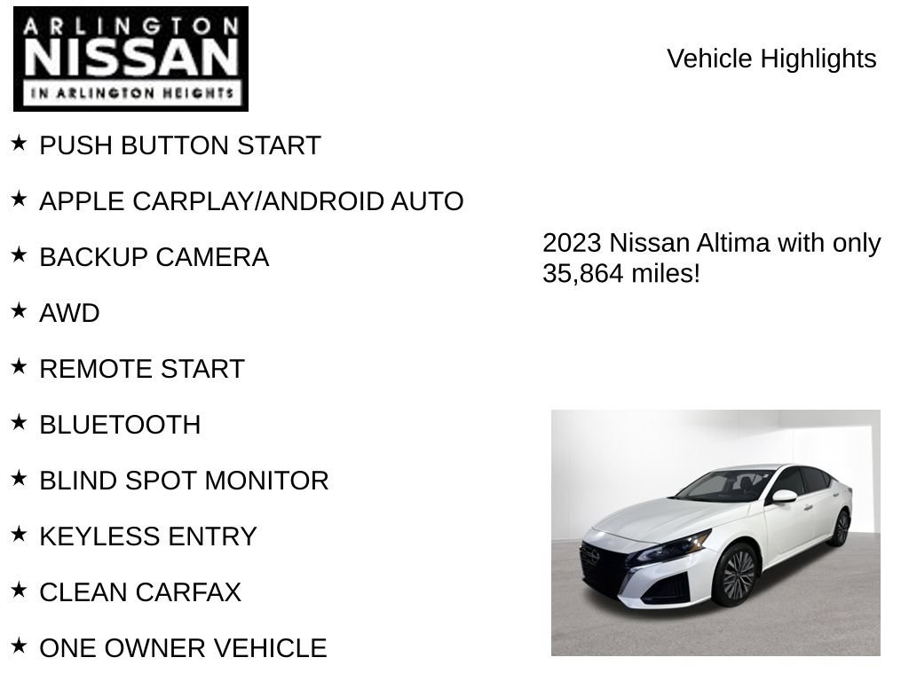 Used 2023 Nissan Altima 2.5 SV AWD/4WD image 7
