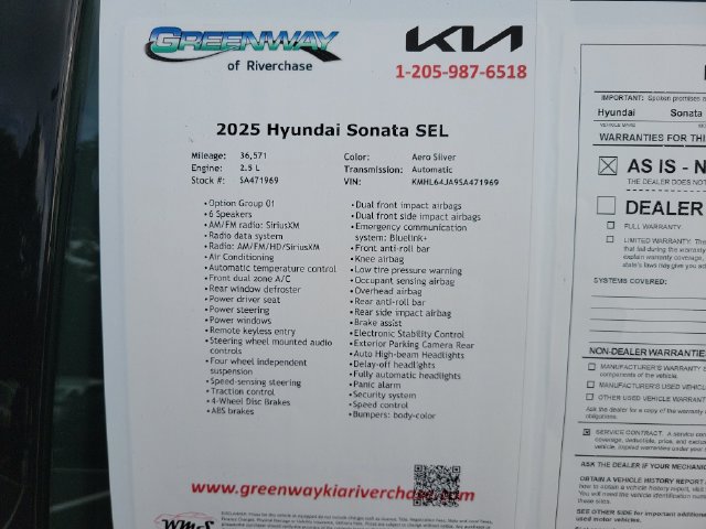 Used 2025 Hyundai Sonata SEL FWD image 33