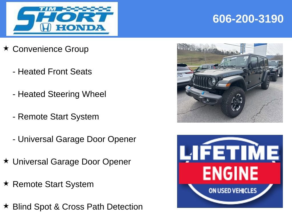 Used 2025 Jeep Wrangler Unlimited Rubicon 4xe w/ Safety Group image 8