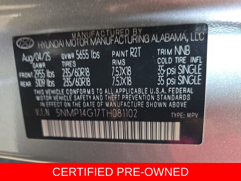 Certified 2026 Hyundai Santa Fe SE FWD image 36
