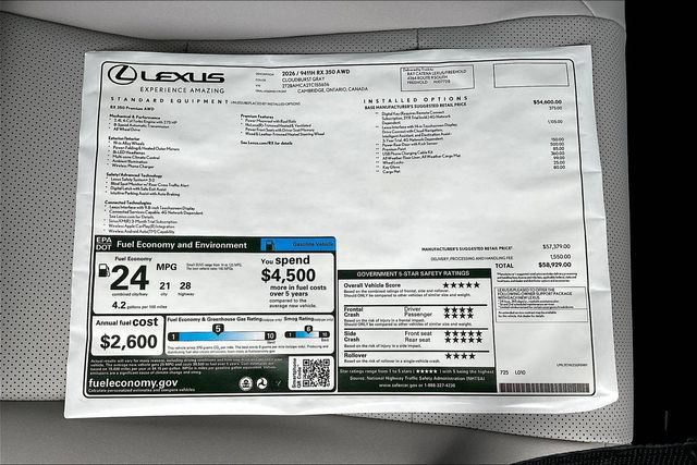 New 2026 Lexus RX 350 AWD image 14