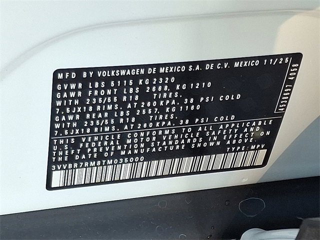 New 2026 Volkswagen Tiguan S image 10