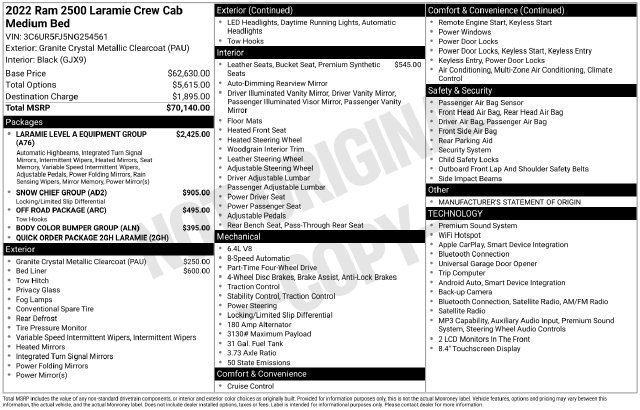 Certified 2022 RAM 2500 Laramie AWD/4WD image 45