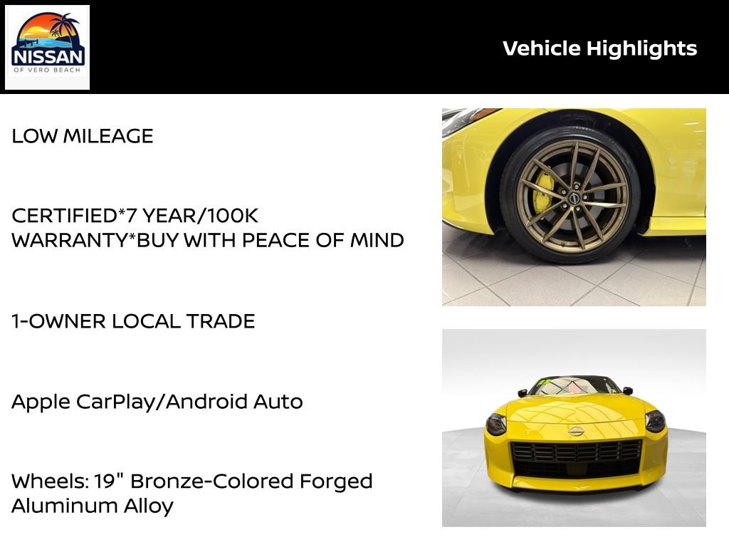 Certified 2023 Nissan Z w/ Floor Mat Package (L93) RWD image 15