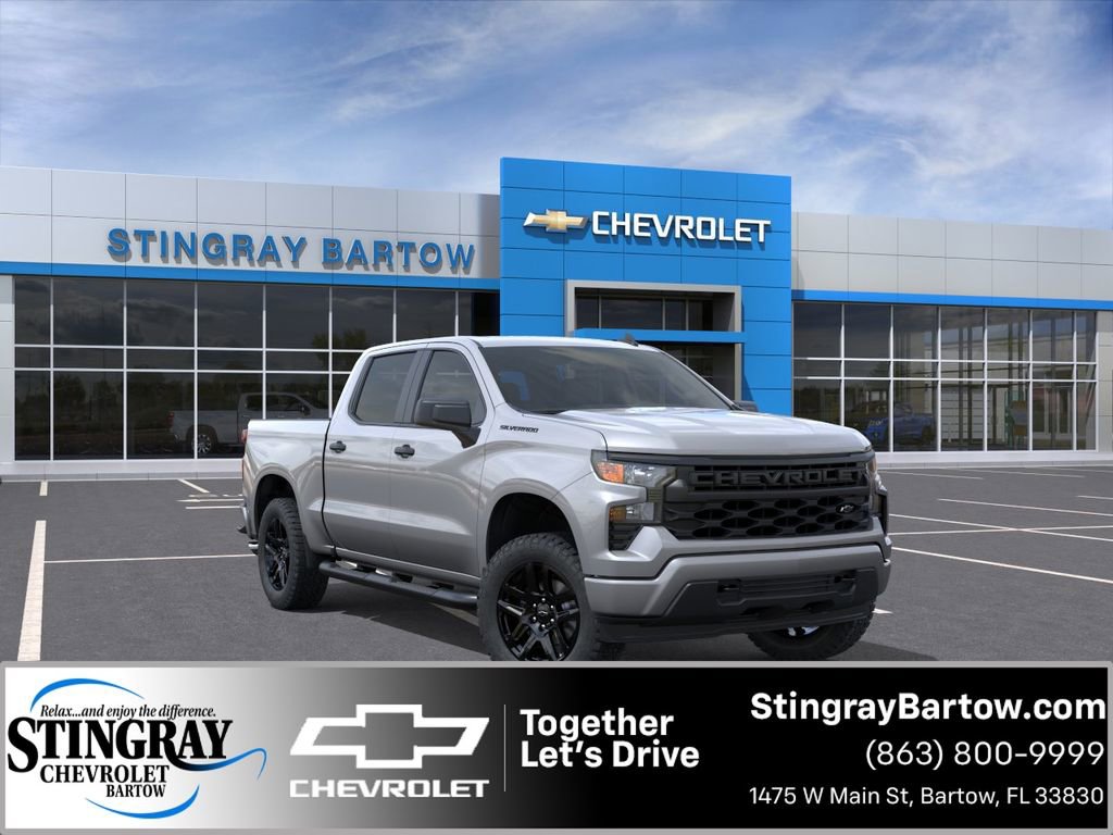 New 2026 Chevrolet Silverado 1500 Custom w/ Turbomax Blackout Package RWD image 1
