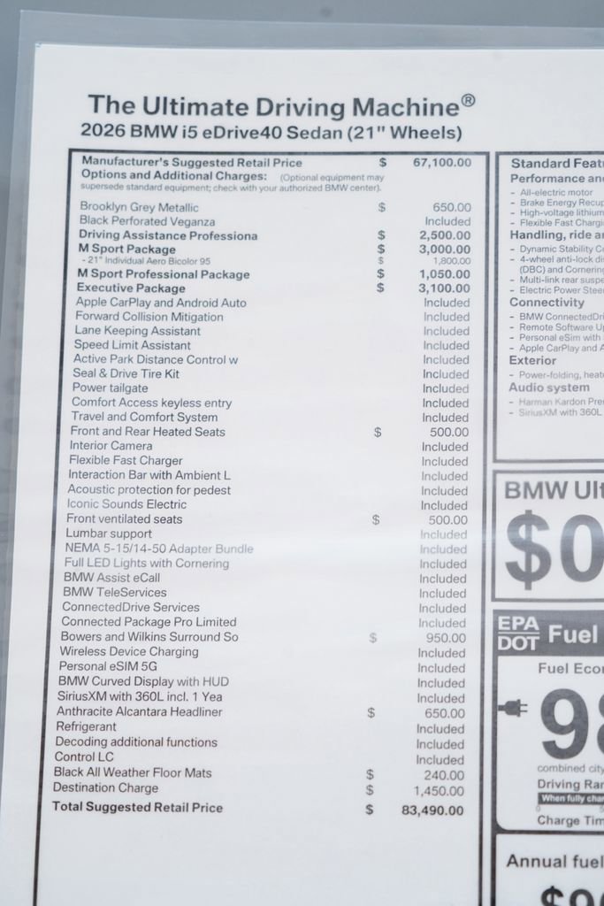 New 2026 BMW i5 eDrive40 w/ Executive Package image 8