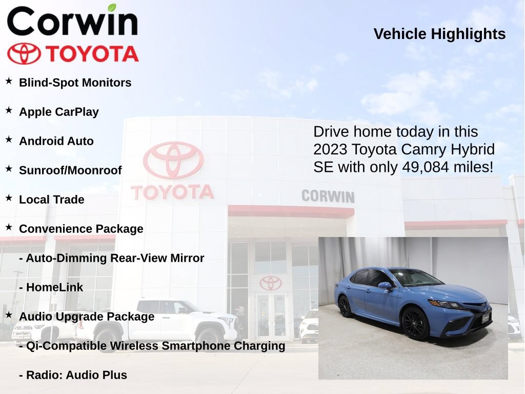Used 2023 Toyota Camry SE w/ Audio Upgrade Package FWD image 7