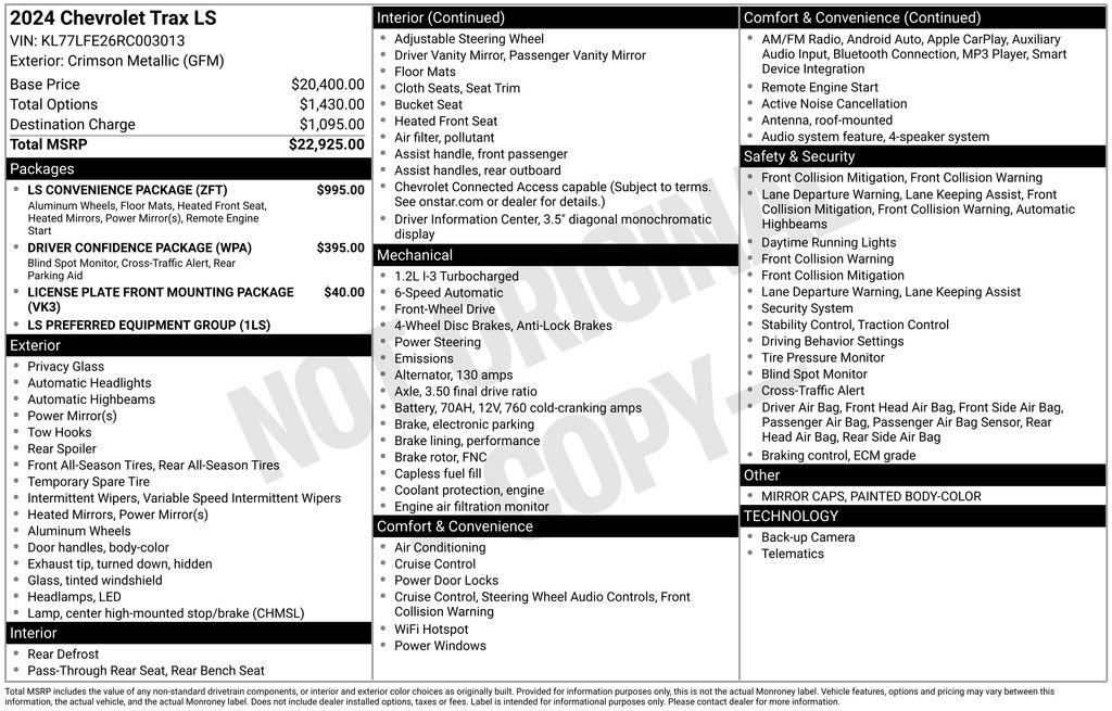 Certified 2024 Chevrolet Trax LS w/ LS Convenience Package image 39