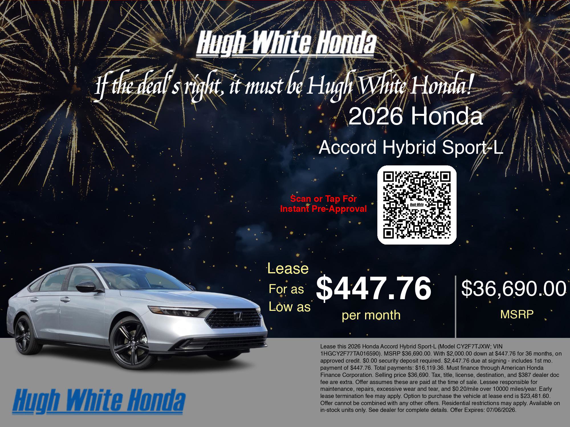 New 2026 Honda Accord Sport image 3