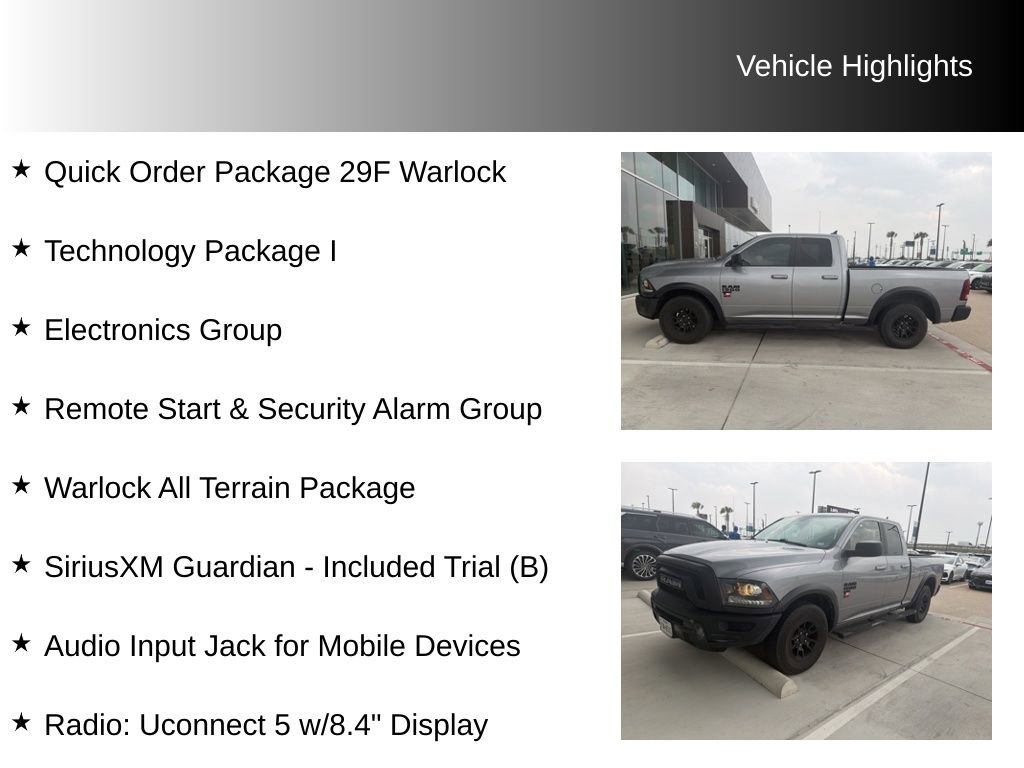 Used 2022 RAM 1500 Classic Warlock w/ Electronics Group RWD image 10