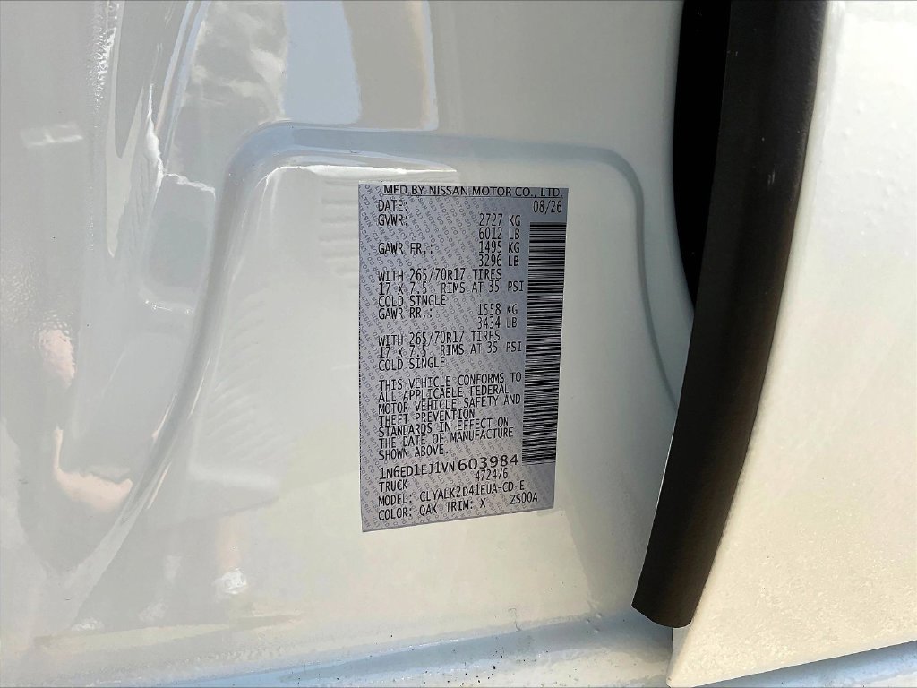 New 2027 Nissan Frontier Pro-X w/ Pro Convenience Package RWD image 8