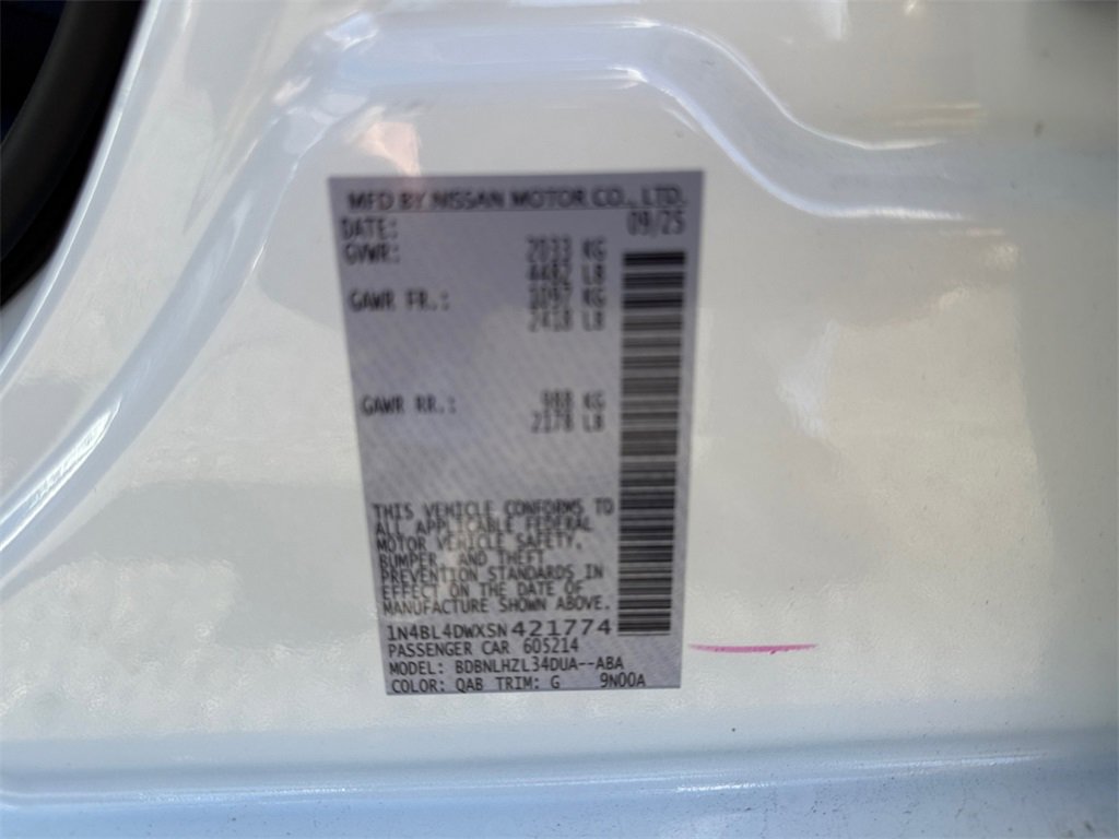 New 2025 Nissan Altima 2.5 SV image 30